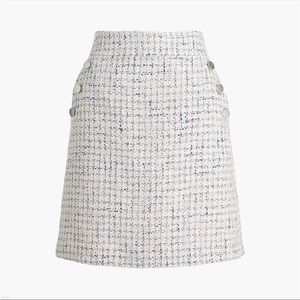 J. Crew blue and white tweed skirt